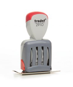 Rubber stamp with date and text