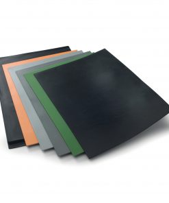 Rubber sheet for use with laser machines